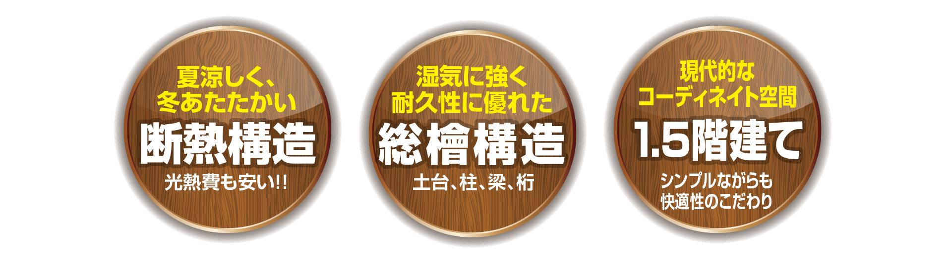 断熱構造・総檜構造・1.5階建て